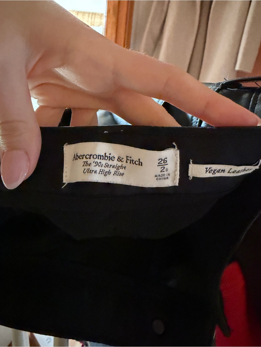 Abercrombie & Fitch Vegan Leather Pants - Picture 3 of 3